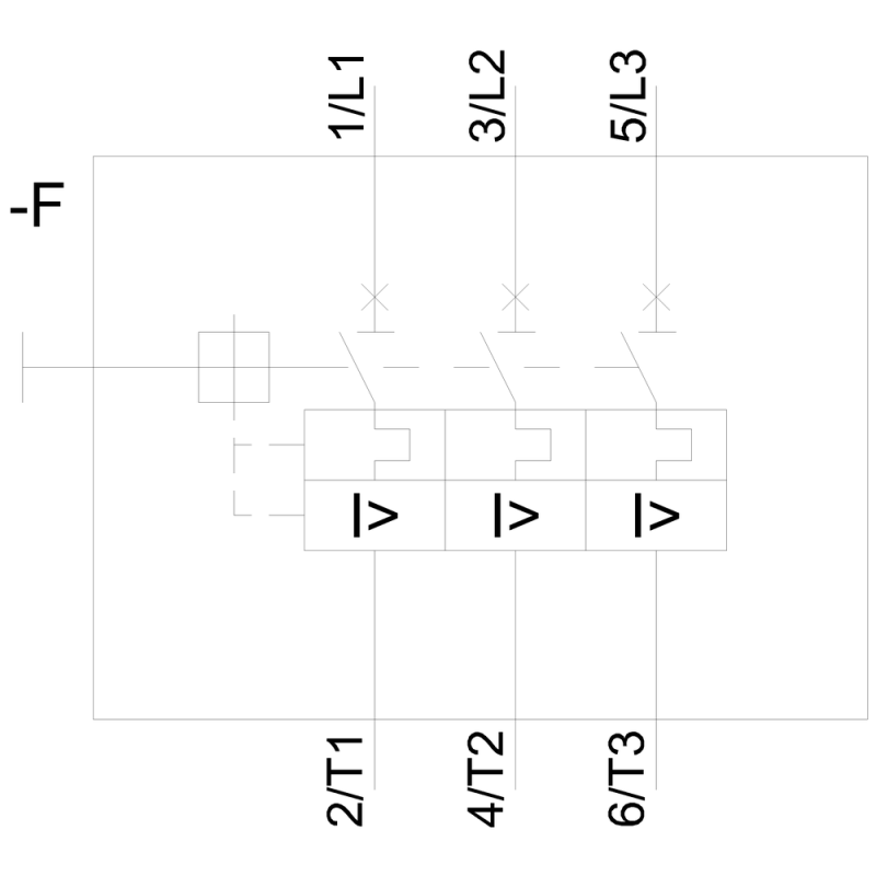 ابعاد کلید حرارتی زیمنس با کد فنی : 3RV2011-0BA20