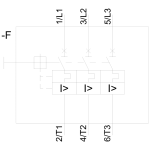 ابعاد کلید حرارتی زیمنس با کد فنی : 3RV2011-0GA10